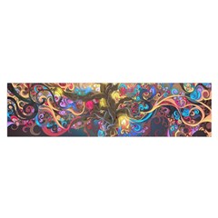 Psychedelic Tree Abstract Psicodelia Oblong Satin Scarf (16  X 60 )