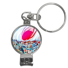 Artistic Psychedelic Art Nail Clippers Key Chain by Modalart