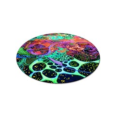 Psychedelic Blacklight Drawing Shapes Art Sticker Oval (100 Pack) by Modalart