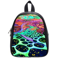 Psychedelic Blacklight Drawing Shapes Art School Bag (small) by Modalart