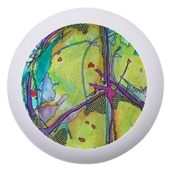 Green Peace Sign Psychedelic Trippy Dento Box With Mirror by Modalart