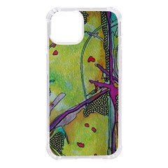Green Peace Sign Psychedelic Trippy Iphone 14 Tpu Uv Print Case by Modalart