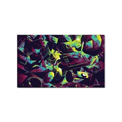Artistic Psychedelic Abstract Sticker (rectangular) by Modalart