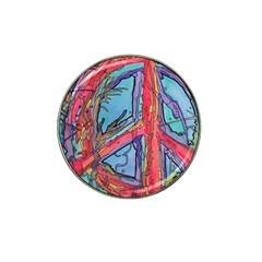 Hippie Peace Sign Psychedelic Trippy Hat Clip Ball Marker (4 Pack) by Modalart