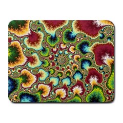 Colorful Psychedelic Fractal Trippy Small Mousepad by Modalart