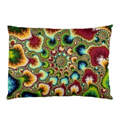 Colorful Psychedelic Fractal Trippy Pillow Case (two Sides) by Modalart