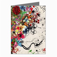 Valentine s Day Heart Artistic Psychedelic Greeting Card