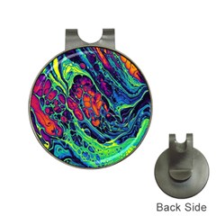 Color Colorful Geoglyser Abstract Holographic Hat Clips With Golf Markers by Modalart