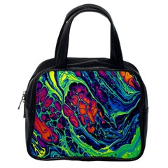 Color Colorful Geoglyser Abstract Holographic Classic Handbag (one Side) by Modalart