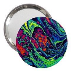 Color Colorful Geoglyser Abstract Holographic 3  Handbag Mirrors by Modalart