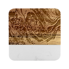 Color Colorful Geoglyser Abstract Holographic Marble Wood Coaster (square)
