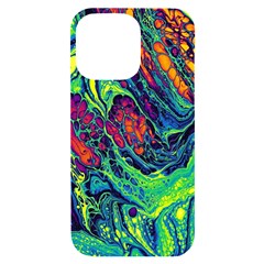 Color Colorful Geoglyser Abstract Holographic Iphone 14 Pro Max Black Uv Print Case by Modalart