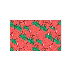 Texture Sweet Strawberry Dessert Food Summer Pattern Sticker Rectangular (10 Pack)