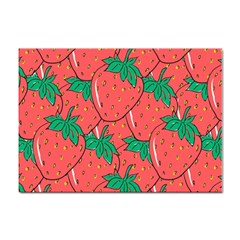 Texture Sweet Strawberry Dessert Food Summer Pattern Sticker A4 (10 Pack) by Sarkoni