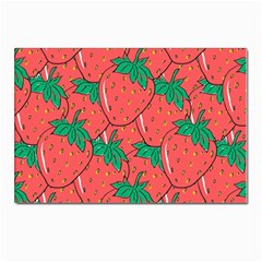 Texture Sweet Strawberry Dessert Food Summer Pattern Postcard 4 x 6  (pkg Of 10)