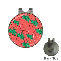 Texture Sweet Strawberry Dessert Food Summer Pattern Hat Clips With Golf Markers