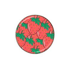 Texture Sweet Strawberry Dessert Food Summer Pattern Hat Clip Ball Marker (4 Pack)