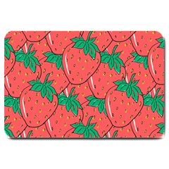 Texture Sweet Strawberry Dessert Food Summer Pattern Large Doormat