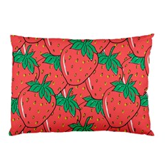 Texture Sweet Strawberry Dessert Food Summer Pattern Pillow Case (two Sides)