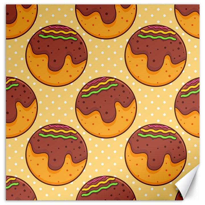 Takoyaki Food Seamless Pattern Canvas 12  x 12 