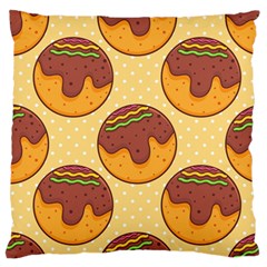 Takoyaki Food Seamless Pattern Standard Premium Plush Fleece Cushion Case (two Sides)