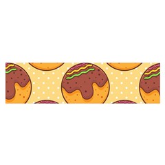 Takoyaki Food Seamless Pattern Oblong Satin Scarf (16  X 60 )