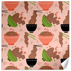 Doodle Yakisoba Seamless Pattern Canvas 12  X 12 