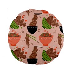 Doodle Yakisoba Seamless Pattern Standard 15  Premium Round Cushions