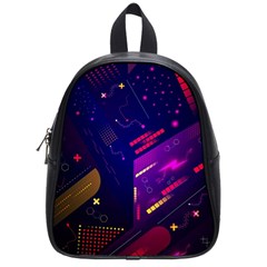 Vector Design Gamming Sytle Retro Art Pattern School Bag (small)