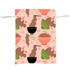 Doodle Yakisoba Seamless Pattern Lightweight Drawstring Pouch (xl) by Sarkoni