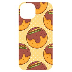 Takoyaki Food Seamless Pattern Iphone 14 Black Uv Print Case by Sarkoni