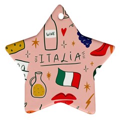 Food Pattern Italia Ornament (Star)