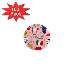 Food Pattern Italia 1  Mini Magnets (100 pack) 