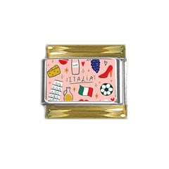 Food Pattern Italia Gold Trim Italian Charm (9mm)