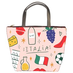 Food Pattern Italia Bucket Bag