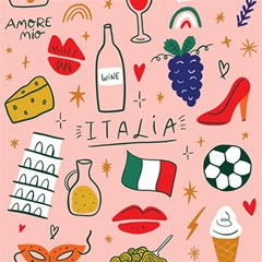 Food Pattern Italia Play Mat (square) by Sarkoni