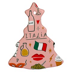 Food Pattern Italia Ornament (christmas Tree) 