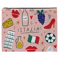 Food Pattern Italia Cosmetic Bag (xxxl) by Sarkoni