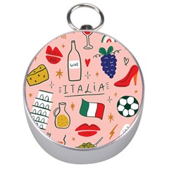 Food Pattern Italia Silver Compasses by Sarkoni