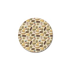 Junk Food Hipster Pattern Golf Ball Marker (4 Pack)