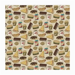 Junk Food Hipster Pattern Medium Glasses Cloth (2 Sides)