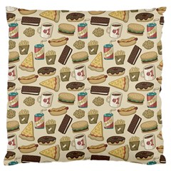 Junk Food Hipster Pattern Large Cushion Case (one Side)