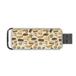 Junk Food Hipster Pattern Portable USB Flash (One Side) Front