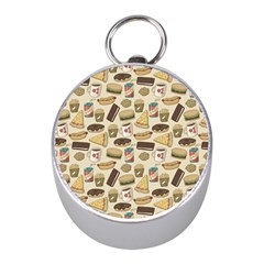 Junk Food Hipster Pattern Mini Silver Compasses