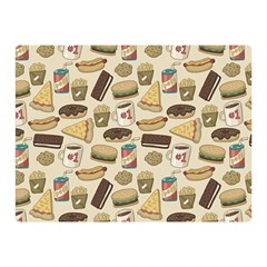 Junk Food Hipster Pattern Two Sides Premium Plush Fleece Blanket (mini)