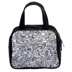 Food Doodle Pattern Classic Handbag (two Sides)