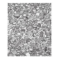 Food Doodle Pattern Shower Curtain 60  X 72  (medium) 