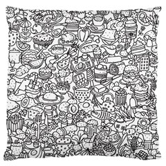 Food Doodle Pattern Large Cushion Case (one Side)