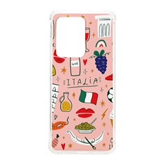 Food Pattern Italia Samsung Galaxy S20 Ultra 6.9 Inch TPU UV Case