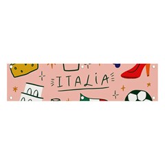 Food Pattern Italia Banner and Sign 4  x 1 